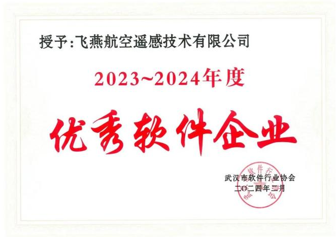 2023年度武漢市軟件行業(yè)“優(yōu)秀企業(yè)”、“優(yōu)秀工作者”稱號花落飛燕遙感